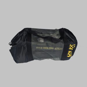 gold trek pro carbon fiber backpack highbanker fully packed in mesh carrying bag