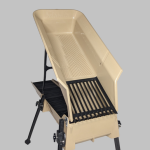 Close-up of the Desert Tan Gold Trek Pro Gen 5 hopper and classifier screen